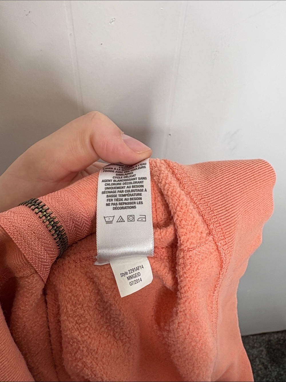 Aeropostale Jacket Womens Extra Small Zip Up Sweatshirt Spellout Y2K Peachy - Picture 5 of 7